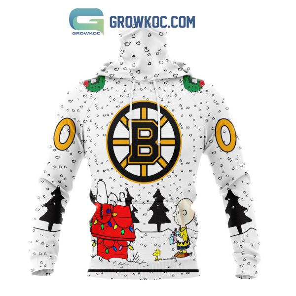 Boston Bruins NHL Mix Snoopy Peanuts Christmas Personalized Hoodie T Shirt