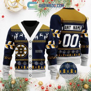 Boston Bruins Supporter Christmas Holiday Personalized Ugly Sweater