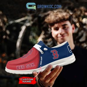 Boston Red Sox MLB Personalized Hey Dude Shoes