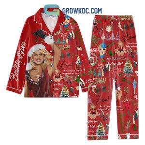 Britney Spears Merry Christmas Santa Can You Here Me Pajamas Set