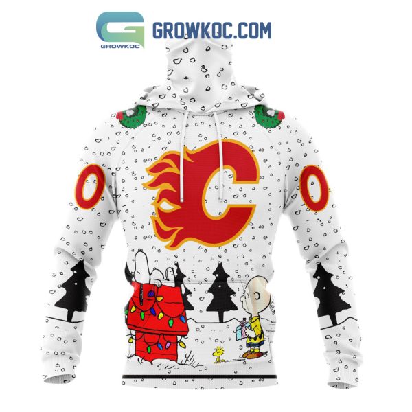 Calgary Flames NHL Mix Snoopy Peanuts Christmas Personalized Hoodie T Shirt