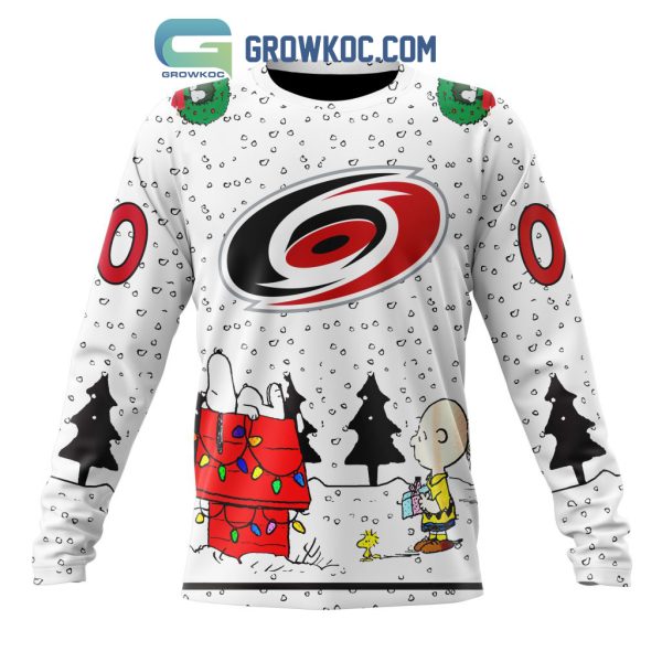 Carolina Hurricanes NHL Mix Snoopy Peanuts Christmas Personalized Hoodie T Shirt