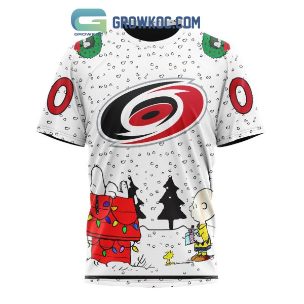 Carolina Hurricanes NHL Mix Snoopy Peanuts Christmas Personalized Hoodie T Shirt