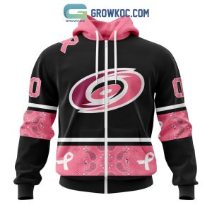 Carolina Hurricanes NHL Special Style Paisley In October We Wear Pink Breast Cancer Personalized Hoodie T Shirt