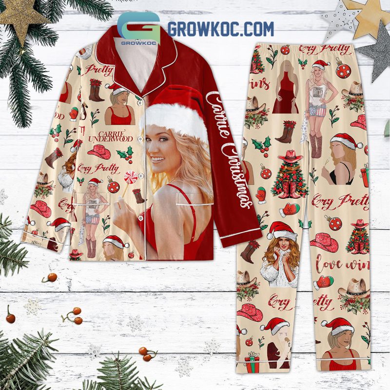 Carrie Underwood Cry Pretty Christmas Pajamas Set - Growkoc