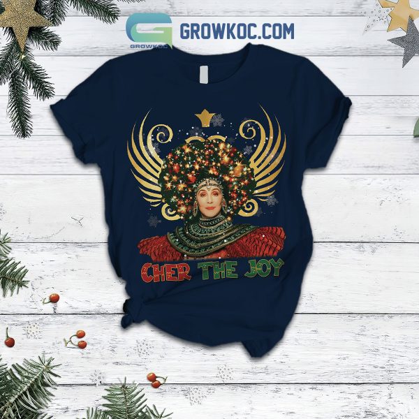 Cher The Joy Cheer Goddess Of Pop Chrismas Holiday Ho Ho Hoooooooo Fleece Pajamas Set