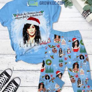 Cher Under The Christmas Tree May You Find Joy As Timeless As A Cher Melody Winter Holiday Fleece Pajama Sets