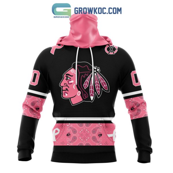 Chicago BlackHawks NHL Special Style Paisley In October We Wear Pink Breast Cancer Personalized Hoodie T Shirt