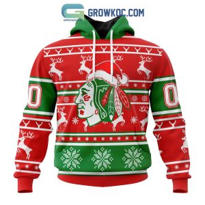 Chicago BlackHawks Special Santa Claus Christmas Is Coming Personalized Hoodie T Shirt