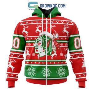 Chicago BlackHawks Special Santa Claus Christmas Is Coming Personalized Hoodie T Shirt