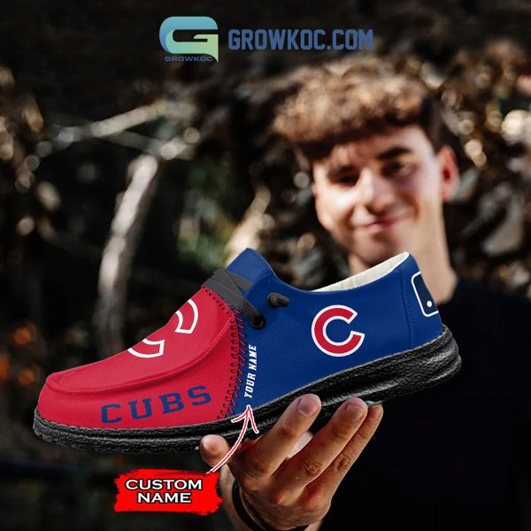 Chicago Cubs MLB Personalized Hey Dude Shoes