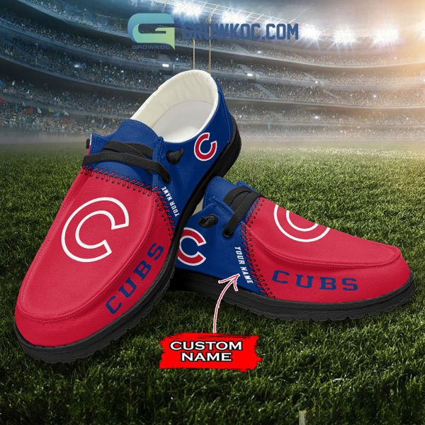 Chicago Cubs MLB Personalized Hey Dude Shoes