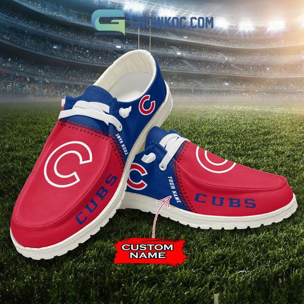 Chicago Cubs MLB Personalized Hey Dude Shoes