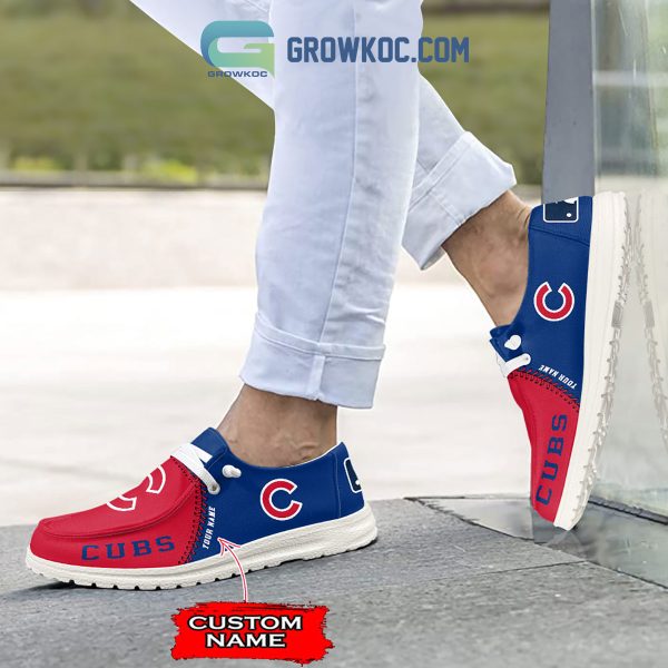 Chicago Cubs MLB Personalized Hey Dude Shoes