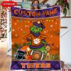 Florida Gators Grinch Football Merry Christmas Light Personalized Fleece Blanket Quilt