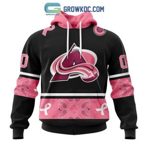 Colorado Avalanche NHL Special Style Paisley In October We Wear Pink Breast Cancer Personalized Hoodie T Shirt