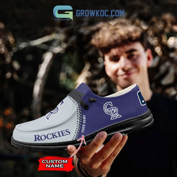 Colorado Rockies MLB Personalized Hey Dude Shoes