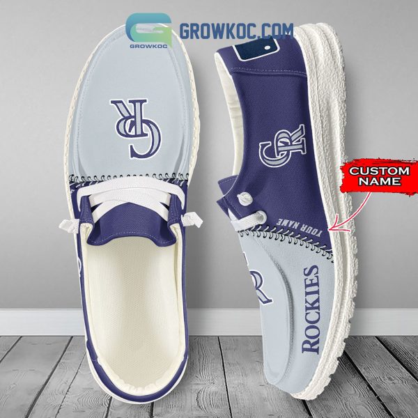 Colorado Rockies MLB Personalized Hey Dude Shoes