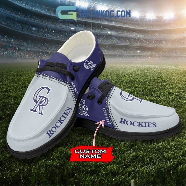 Colorado Rockies MLB Personalized Hey Dude Shoes