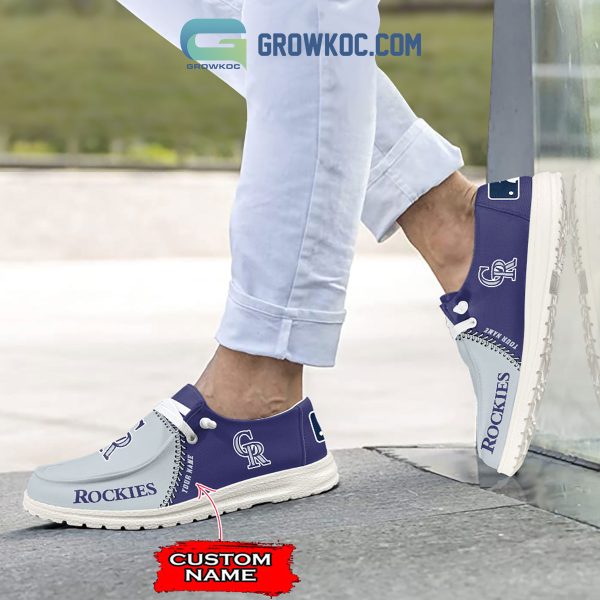 Colorado Rockies MLB Personalized Hey Dude Shoes