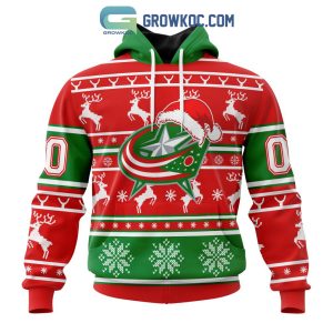 Columbus Blue Jackets Special Santa Claus Christmas Is Coming Personalized Hoodie T Shirt