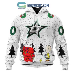 Dallas Stars NHL Mix Snoopy Peanuts Christmas Personalized Hoodie T Shirt