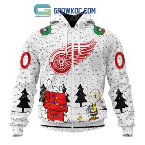 Detroit Red Wings NHL Mix Snoopy Peanuts Christmas Personalized Hoodie T Shirt