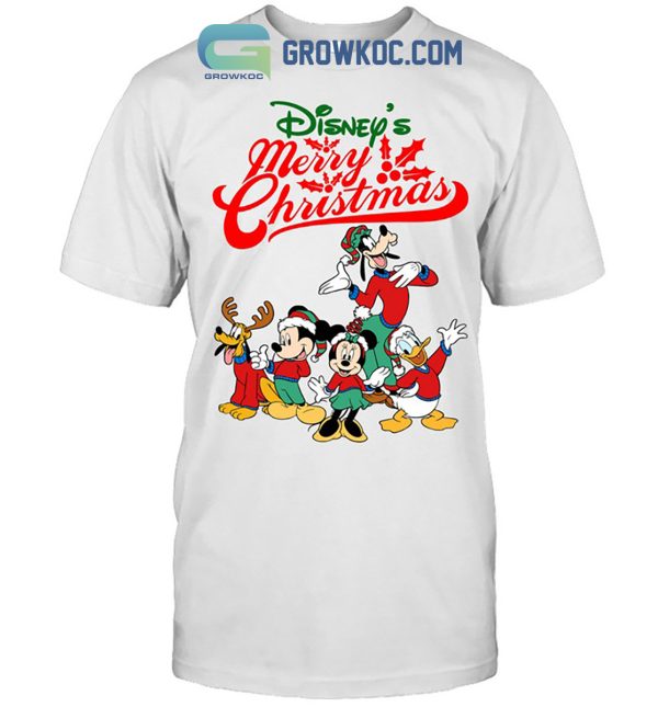 Disney Merry Christmas Mickey Minnie Hoodie Sweatshirt