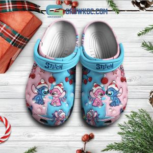 Disney Stitch Angel Love Lilo Pelekai Ohana Poocha Chubugga Oom Chickee Christmas Winter Holiday Season Greeting Crocs Clogs