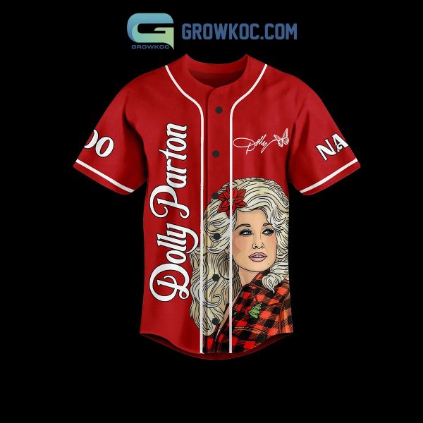 Dolly Parton Have A Holly Dolly Christmas Personalized Baseball Jersey
