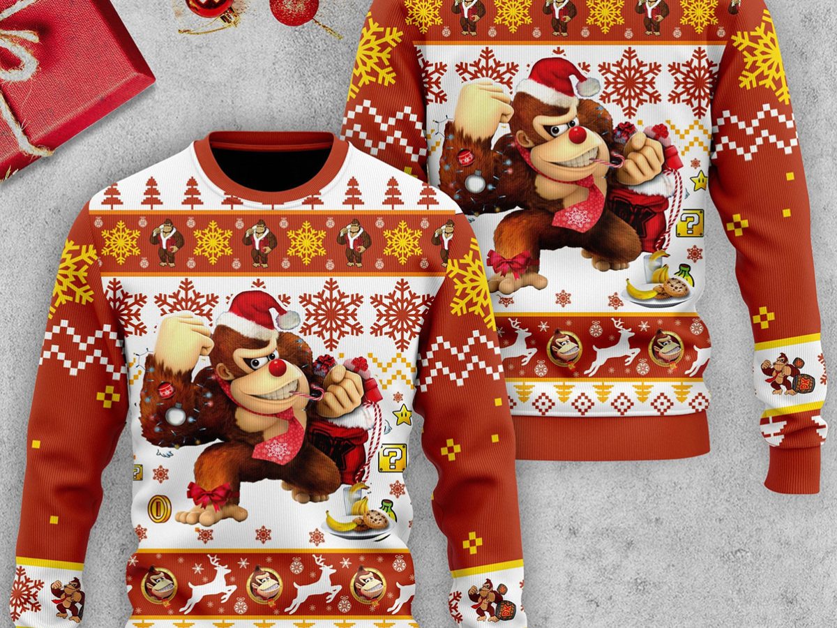 Donkey kong christmas sweater hotsell