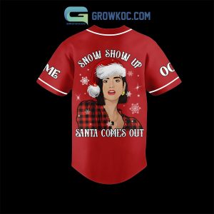 Dua Lipa Snow Show Up Santa Comes Out Christmas Custom Baseball Jersey