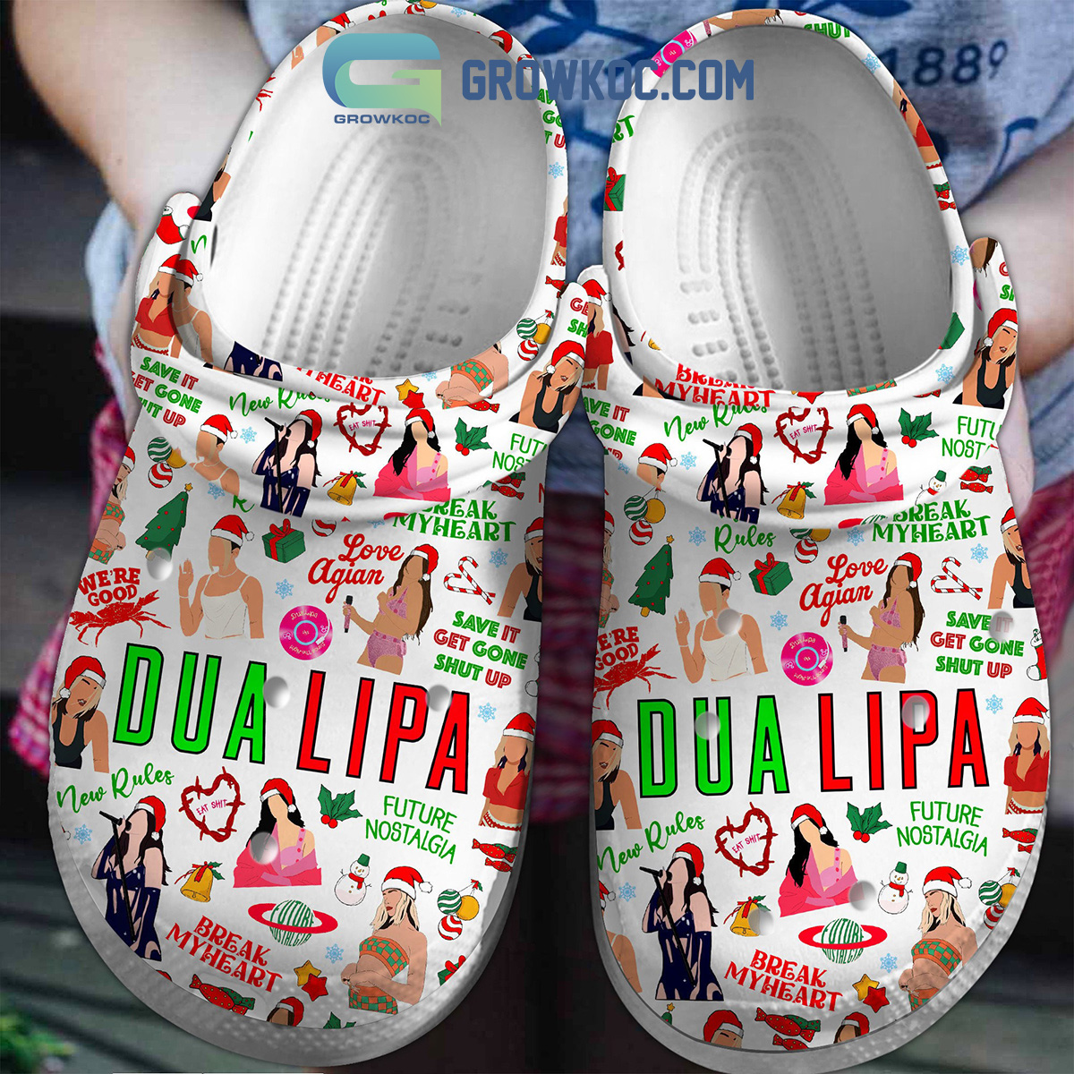 Dualipa Future Nostalgia Save It Get Gone Shut Up Clogs Crocs