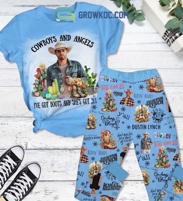 Dustin Lynch Cowboys And Angels I’ve Got Boots And She’s Got Wings Pajamas Set