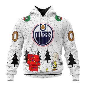 Edmonton Oilers NHL Mix Snoopy Peanuts Christmas Personalized Hoodie T Shirt