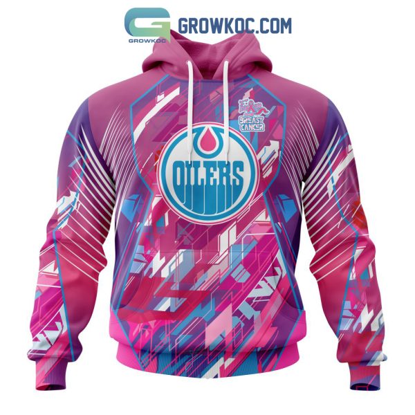 Edmonton Oilers NHL Special Design I Pink I Can! Fearless Again Breast Cancer Hoodie T Shirt