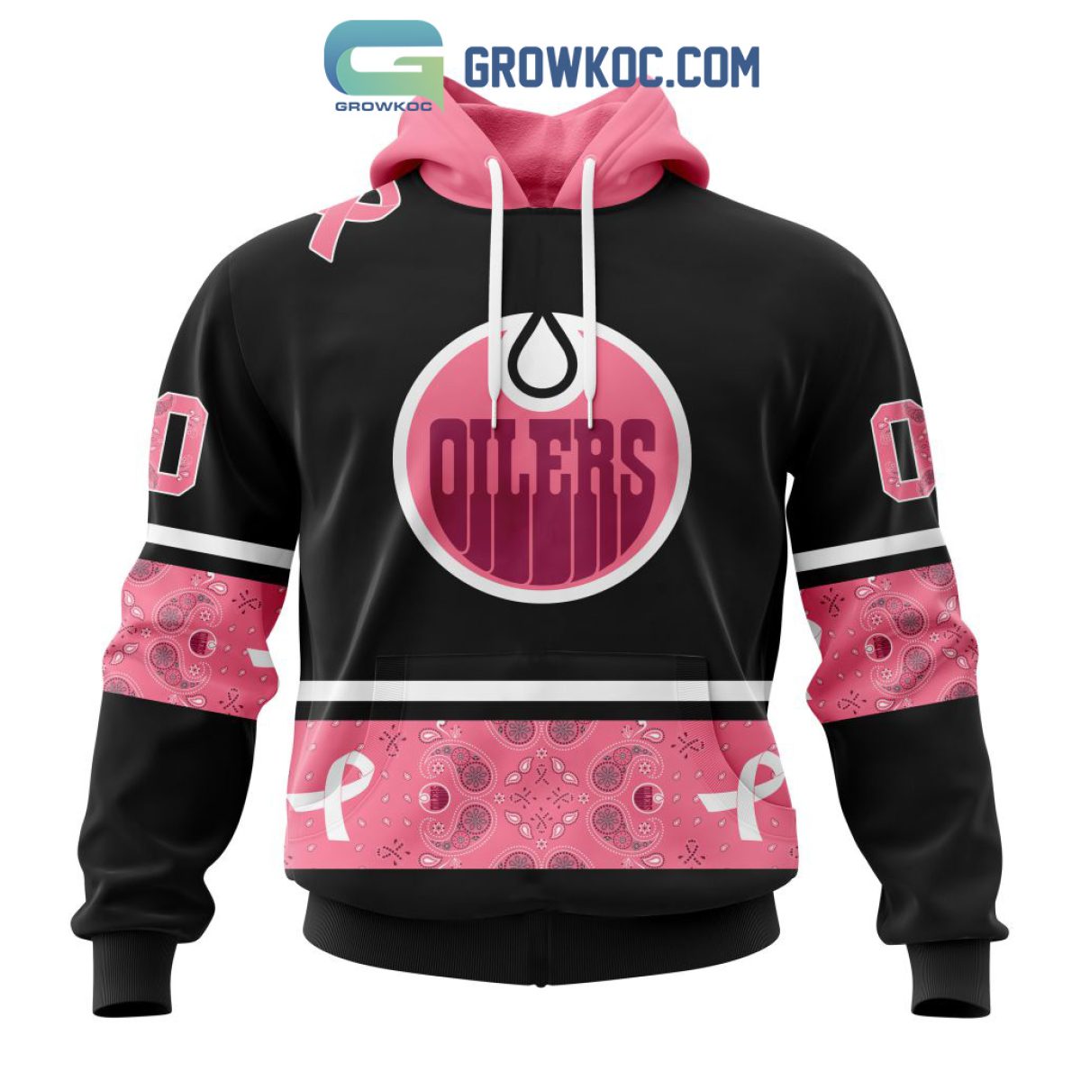 Pink and black clearance oilers jersey