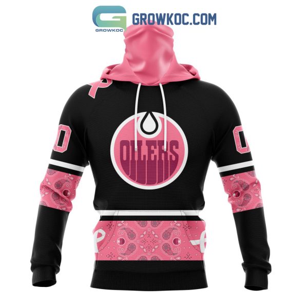 Edmonton Oilers NHL Special Style Paisley In October We Wear Pink Breast Cancer Personalized Hoodie T Shirt