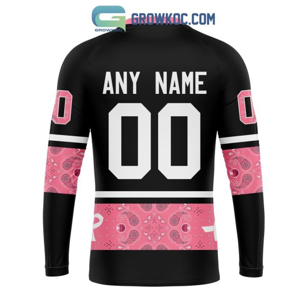 Edmonton Oilers NHL Special Style Paisley In October We Wear Pink Breast Cancer Personalized Hoodie T Shirt