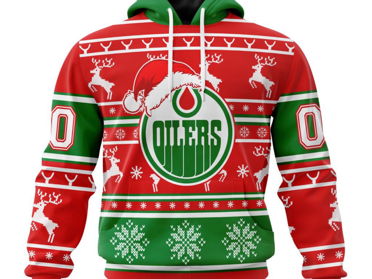 Oilers ugly outlet christmas sweater