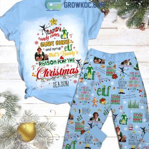 Elf Niny Muggins Christmas Movies Happy Holiday Fleece Pajamas Set