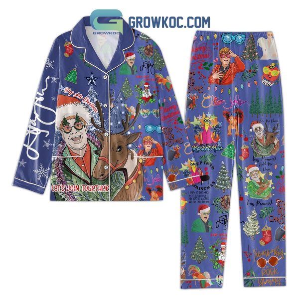 Elton John Step Into Christmas Let’s Join Together Pajamas Set