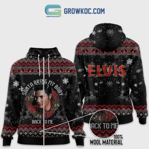 Elvis Presley Santa Bring My Baby Back To Me Christmas Zip Hoodie Sweater