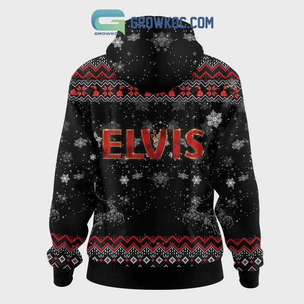Elvis Presley Santa Bring My Baby Back To Me Christmas Zip Hoodie Sweater