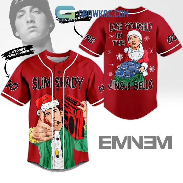 Eminem Slim Shady Love Yourself In The Jingle Bells Personalized Baseball Jersey