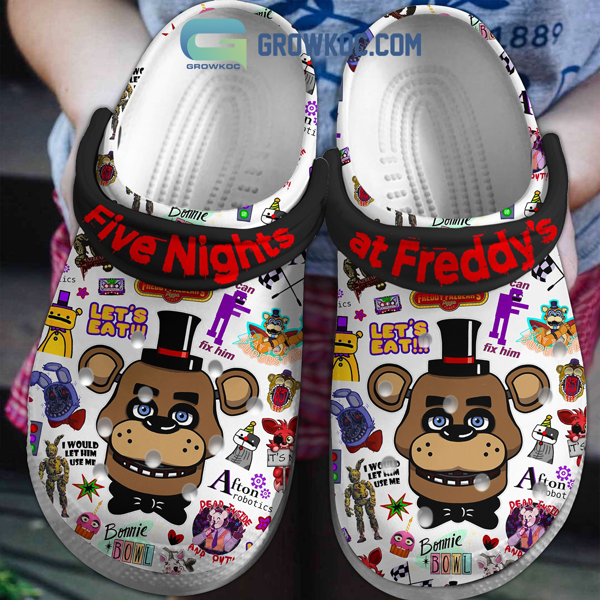 Five Nights At Freddy_s Bonnie Bowl Afton Robotics Dead Inside And Out Crocs Clogs
