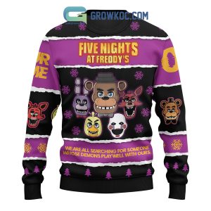 Five Nights At Freddy’s We Are All Searching For Someone Whoes Demons Play Well With Ours Christmas Custom Name Number Ugly Sweaters