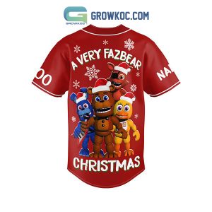 Five Nights At Freddy’s Ho Ho Ho A Very Fazbear Christmas Custom Name Personalization Christmas Baseball Jersey