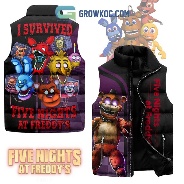 Five Nights At Freddy’s I Survived Sleeveless Puffer Jacket