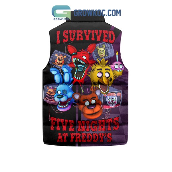 Five Nights At Freddy’s I Survived Sleeveless Puffer Jacket